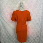 Daniel Cremieux Cremieux‎ Orange Short Sleeve Textured Sheath Dress Size M Photo 3