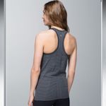 Lululemon  Women’s 4 Swiftly Tech‎ Racerback Tank Top Gray Black Stripe Athletic Photo 1