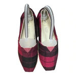 Toms  RED‎ PLAID FELT ON LEATHER ALPARGATA FLAT SLIP-ON SHOES WOMEN'S SIZE 6 Photo 3