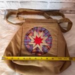 Tan Star‎ Patchwork Tote Bag corduroy, quilted handmade Photo 7