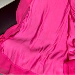 Line and Dot  Adelyn Hot Pink Maxi Slip Dress Square Neck Spaghetti Straps Ruffle L Photo 15