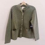 Lucky Brand Olive Quilted Jacket Button Up Bomber Pockets Green NWT Photo 1