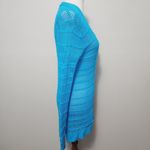 Michael Kors Michael Turquoise Pointelle Knit Vneck Sweater Size Small Photo 2