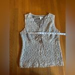 Merona Vintage Y2K Champagne & Grey Sleeveless Lace Stretch Babydoll, Size M Photo 1
