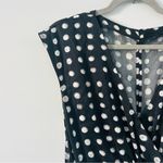 Kelly Wearstler Black White Sleeveless Polka Dot A Line Silk Mini Dress S Photo 2
