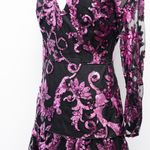 Milly - New! Tove Sequin Paisley Long Sleeve Minidress Photo 11