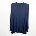 Free People  WE THE FREE Navy Copa Banana Long Sleeves Ribbed Keyhole Tunic Top Photo 1