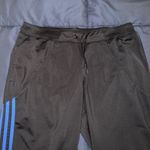 Adidas women’s track pants blue stripe size M Photo 3