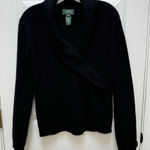 Ralph Lauren Lauren  Lambswool Angora Rabbit Hair Black Cowl Sweater Women Medium Photo 0