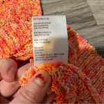 Staring At Stars  Anthropologie Neon Orange Pink White Crochet Crop Tank Top Photo 9