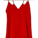 The Coverii NWT  Red Double V-neck Strappy Layered Cami Small Photo 0
