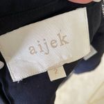 Aijek Andrea Embroidered Cropped Top in Black & White Size Medium Photo 7