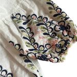 Anthropologie KINDRED White Embroidered Peasant Boho Top Blouse Size Medium Photo 3