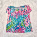 Lilly Pulitzer  Strapless Top - Pink, Blue, and Green size Medium Photo 3