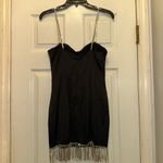 Showpo mimi diamanté dress in black satin size 4‎ Photo 6