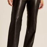 Abercrombie & Fitch Faux Leather 90s Relaxed Jean Ultra High Rise Pants size 25/0S Photo 0