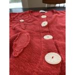 Willow Sweater Medium Pink Knit Cardigan Art to Wear Boutique Embellished Floral Photo 7