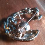 Enameled Goldfish Simulated Pearl Silvertone Brooch Photo 5