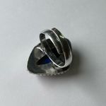 BLUE Fire Labradorite Genuine Stone 925 Sterling Silver Ring Photo 5