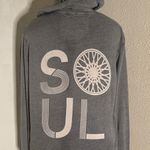 SoulCycle Spellout Gray/White Hoodie S Athleisure Sportswear Activewear Casual Photo 0