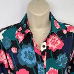Kate Spade Shirt Dress Womens XS Black Polyester Whimsical Viney Floral Belt Photo 6