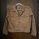 Free People  Eisenhower Denim Jacket Terracotta Size M Photo 2