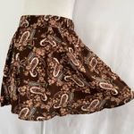 VERO MODA New Paisley Print High Waist Skater Skirt Coffee Bean Brown Size XS Photo 4
