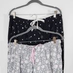 Joyspun Pajama Bottoms Set of 2 Black Star PJ Pants Gray Floral PJ Shorts Large Photo 1