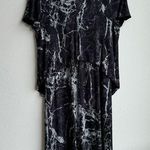 Balenciaga  Black Marble Print Rayon Trompe Loeil Short Sleeve Dress Size 4/36 Photo 0