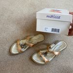 Matisse Rose Gold Beaded Metallic Sandals Women Shoes Size 7.5 Photo 1