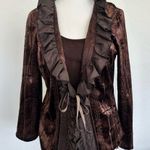 7 Collection Brown Velvet Jacket Size M Photo 1
