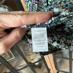 Loft  Blouse long sleeve Petite Garden Dobby Tie Back Ruffle top floral print bow Photo 5