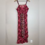 Intimately Free People That Moment Lace Slip Maxi Floral Boho Dress Large $118 Red Photo 4