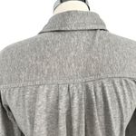 Soft Surroundings  Lacey Embroidered Gray Button-Up Shirt Size Small Photo 6