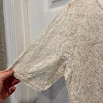 Gap ‎ Ivory Lace Short Sleeve Blouse Women's Large Romantic Cottage Bridal NWT Photo 2