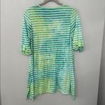 cha cha vente Green & White Striped Tunic Top with Pockets Photo 3