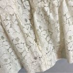 French Connection Lace Top Off-White Peplum Waist Short Sleeves Size 4 Coquette Photo 9
