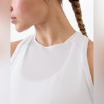 Athleta NWT  White Grid Knit Tank Top in Size Medium Photo 3