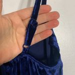 Lascana‎ blue velvet ruffle dress Size 6 Photo 6