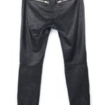 Coach Black Calfskin Italian Leather Pants 0 NWOT Photo 5