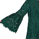 Eliza J Hunter Green Lace Bell Sleeve Short Dress size 2 V Neck NWT Photo 5