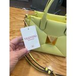 Valentino Garavani yellow one stud small leather tote retail $2900 NWT Photo 4