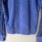 Lorna Jane sz S blue boho knit sleeve sweatshirt Photo 8