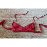 Aerie  Red Wrap Scoop Bikini Top Removable Cups M Photo 3