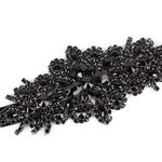 RHINESTONE Beaded 1920s Great Gatsby Vintage Bride Headpiece Flapper Headband Black Photo 0