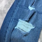 Old Navy  Power Slim Straight Blue Jeans Womens 6 Distressed Mid Rise Rips Casual Photo 11