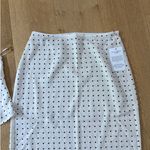 Sasha Therese Top & Midi Skirt Set Polka Dots Lottie Size XS Off White & Black Photo 2