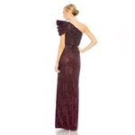 Mac Duggal  5622‎ Blackberry Sequin Embellished Puff One Shoulder Gown Size 0 Photo 2