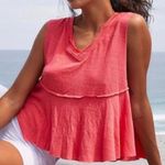 Free People 🆕 Hot Hibiscus Full Hearts Tank L 🆕 Photo 0