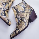 Sam Edelman Sam Edelmen Yellow Snake Print Booties Photo 1